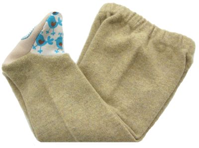 Cashmere Blend Footies, Organic Chickadees-