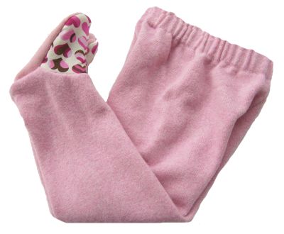 Cashmere Blend Footies, Pink Hearts-