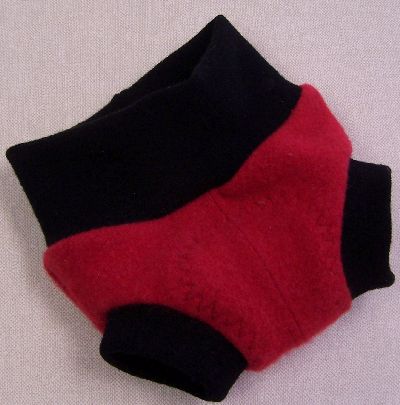 Cherry/Black Cashmere Hybrid Soaker, sz XS-