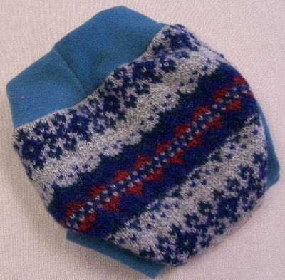 Fair Isle Pattern Hybrid Soaker, sz L-