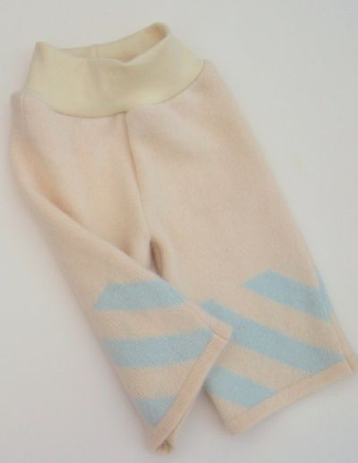 Retro Cream & Blue  Hybrid Longies, sz M-