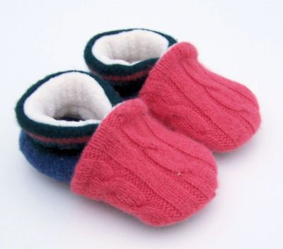 Caribbean Recycled Wool Slippers, sz 0-6m-