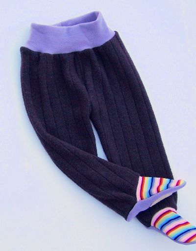 Recycled Lavender Prism Footies, sz M-