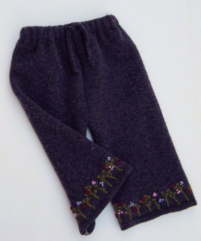 Little Flowers Longies, sz S/M-