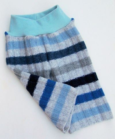 Blue Stripes Hybrid Longies, sz S/M-
