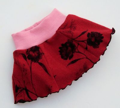 Woollybottoms Japanese Flowers Twirly Skirty sz M-