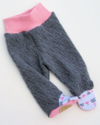 Recycled Cashmere Ella Elephant Footies, sz S/M-