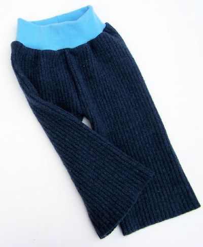 Navy/Sky Hybrid Longies, sz M/L-