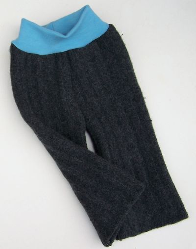 Charcoal/Sky Hybrid Longies, sz M/L-