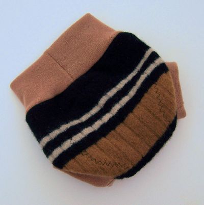 Black/Camel Stripe Hybrid Soaker, sz S-