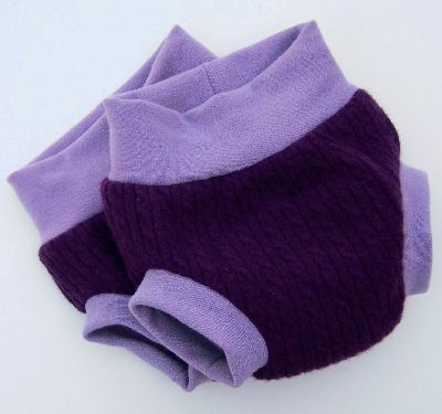Grape/Lavender Cashmere Hybrid Soaker, sz M-