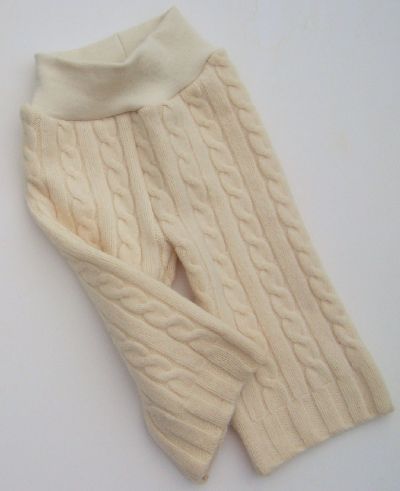Natural Basics Cabled  Hybrid Longies, sz M-
